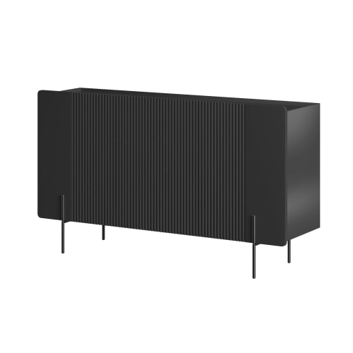 Komoda Malmi 150 cm - czarny mat / czarne nóżki
